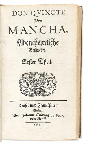 Cervantes, Miguel de (1547-1616) [Don Quixote in German]. Don Quixote von Mancha. Abentheurliche Geschichte.